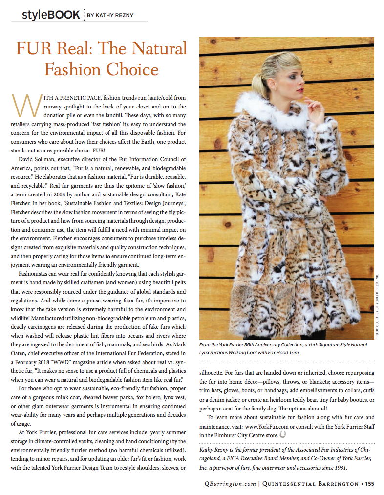 Quintessential Barrington styleBOOK: FUR Real: The Natural Fashion Choice