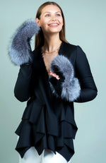 York Furrier Gloves Frost Fox & Wool Mittens With Fingerless Option