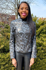 York Furrier Leather XS / Frost Frost Suede Printed Jacket