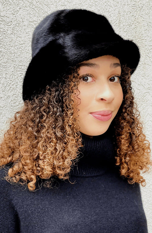 York Furrier Hat Natural Ranch Mink Floppy Hat