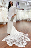 York Furrier Bolero M / White Natural White Mink Embroidered Jacket Designed By Monique Lhuillier