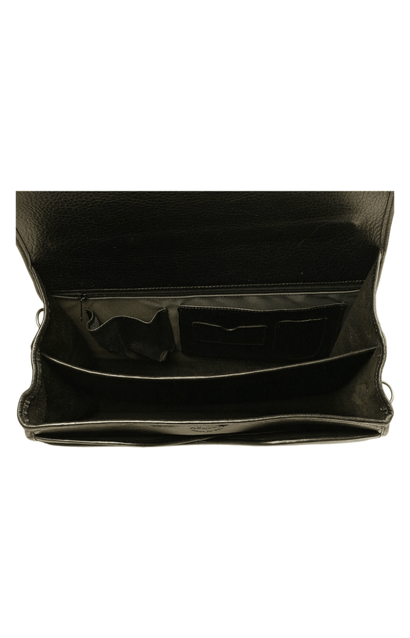 York Furrier Briefcase Black Leather Briefcase By Aston: American Made Superior Quality