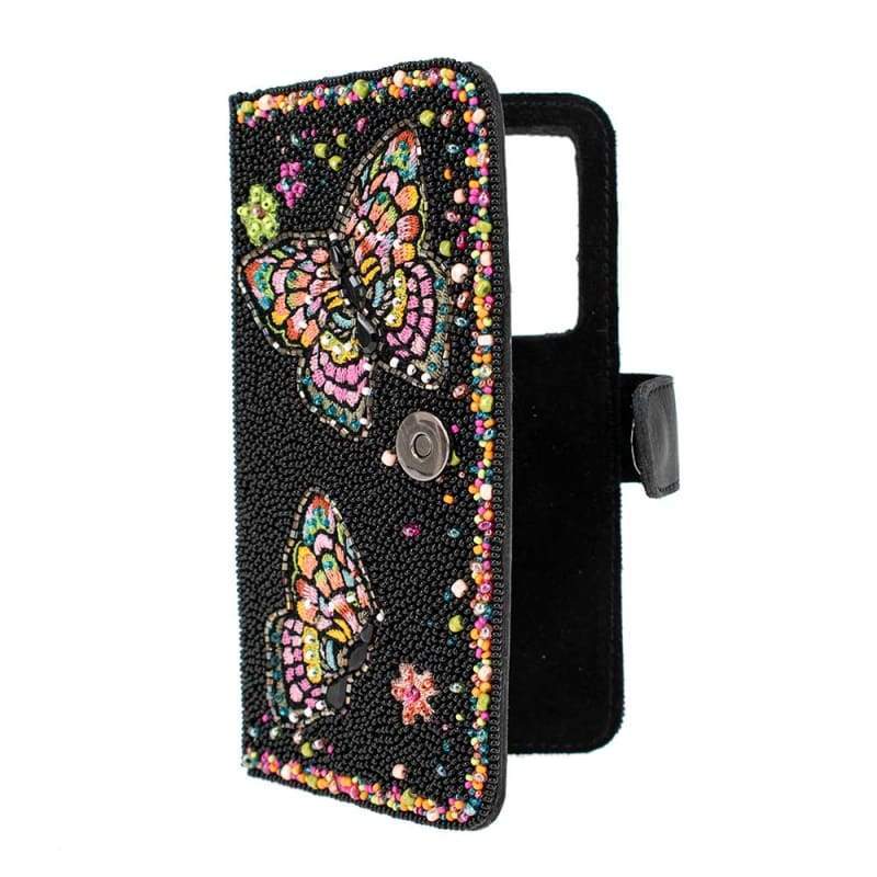 York Furrier Handbag Butterfly Kiss Beaded Phone Case Designed By Mary Frances