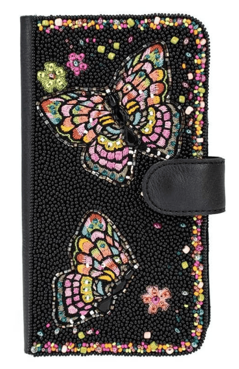 York Furrier Handbag Butterfly Kiss Beaded Phone Case Designed By Mary Frances