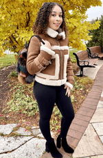 York Furrier Shearling 8 / Cashew Off White Cashew Off White Shearling Jacket