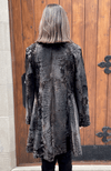 York Furrier Persian Lamb 8 / Espresso Espresso Swakara Lamb Fluted Short Coat With Matching Sable Trim