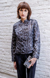York Furrier Leather XS / Frost Frost Suede Printed Jacket