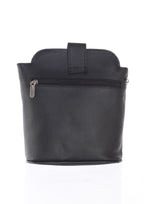 York Furrier Handbag Italian Made Black Pebble Leather Crossbody Bag