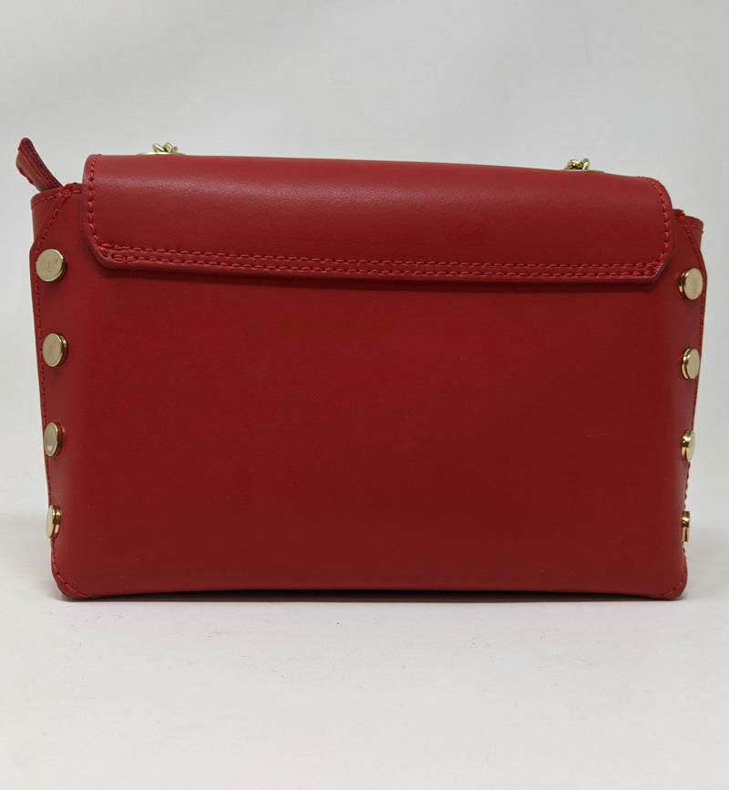 York Furrier Handbag Italian Made Calfskin Leather Handbag