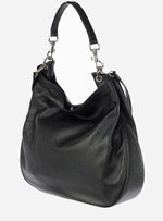 York Furrier Handbag Italian Made Pebble Leather Shoulder Bag