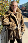 York Furrier Shearling Special Order / Ale Men's Ale Shearling Retro Car Coat