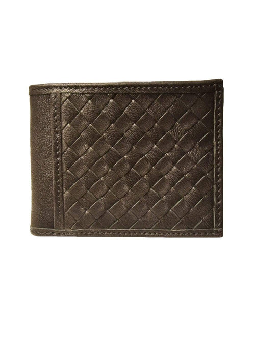York Furrier Wallet Men's Black Lamb Leather Heller Hand-Stitched Wallet by Aston