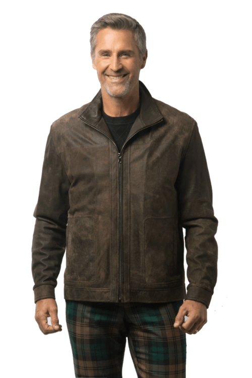 York Furrier Leather 40 / Frontier/Cocoa Men's Frontier/Cocoa Lamb Leather Jacket