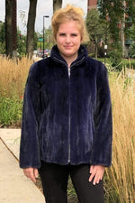 York Furrier Mink M / Moonlight Moonlight Blue Mink Zipper Jacket