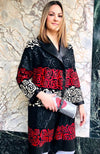 York Furrier Leather M / Multi-Color Multi-Color Floral Lamb Leather & Mesh Topper