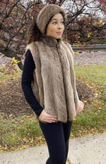 York Furrier Lynx 10 / Natural Natural Blond Beaver Vest