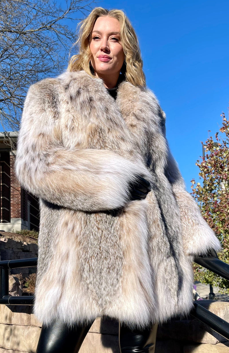 Full Length Canadian Lynx Fur Coat