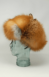 York Furrier Hat Natural Red Fox Fur Men's Trooper Hat