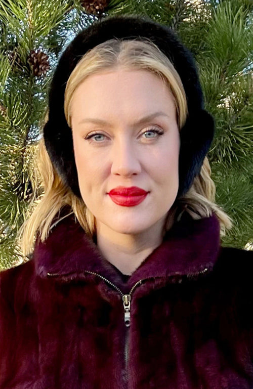 York Furrier Earmuffs Ranch Mink All-Fur Earmuffs