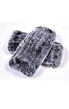 York Furrier Scarf Rex Rabbit Knit Fingerless Gloves