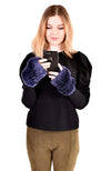 York Furrier Scarf Rex Rabbit Knit Fingerless Gloves