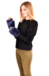 York Furrier Scarf Rex Rabbit Knit Fingerless Gloves