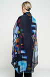 York Furrier Topper Sheer Artist Print Scarf