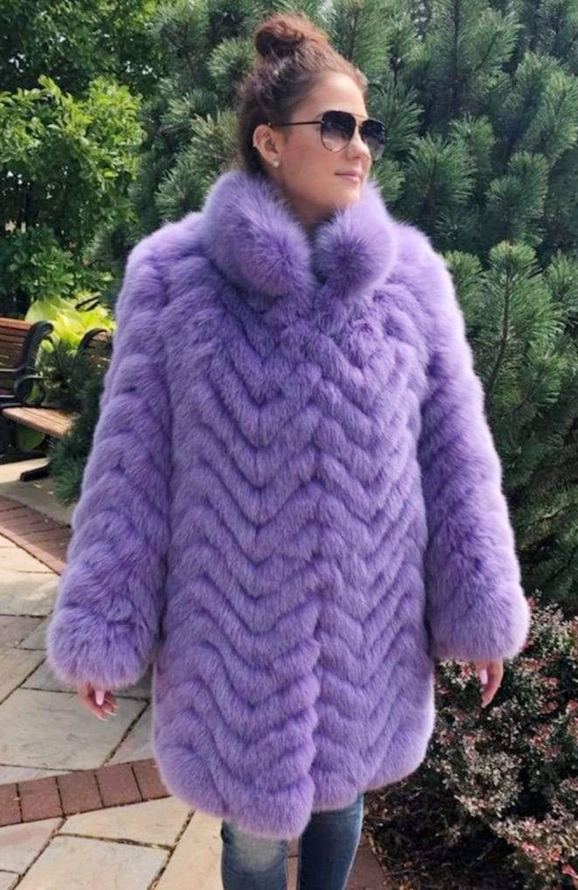 York Exclusive Lilac Fox Short Coat – York Furrier